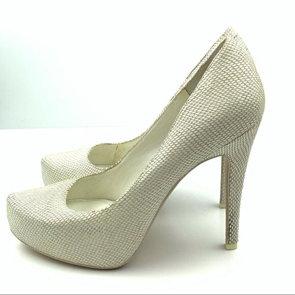 Bcbgeneration heels 7.5 37.5 parade white leather - Picture 4 of 11